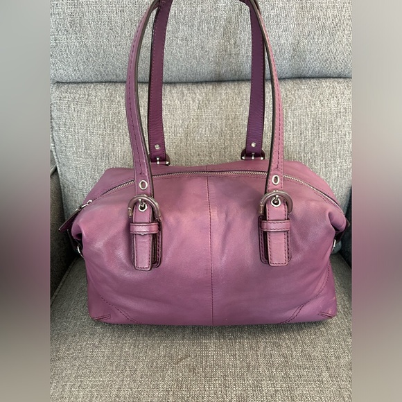🎉SOLD🎉 Coach Soho purple leather satchel - Picture 3 of 10